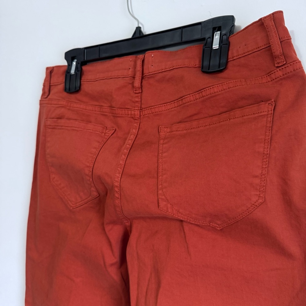 Kensie Rust Burnt Orange High Waisted Cropped Cargo Utility Pants 12 - Picture 5 of 8